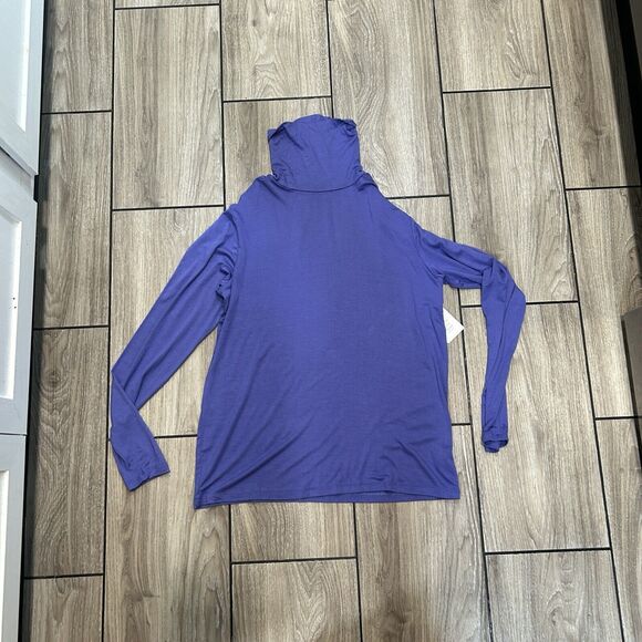 Eloquii Womens Long Sleeve Top 14 Turtleneck Purple Stretchy Basic Winter Wear - Picture 1 of 9